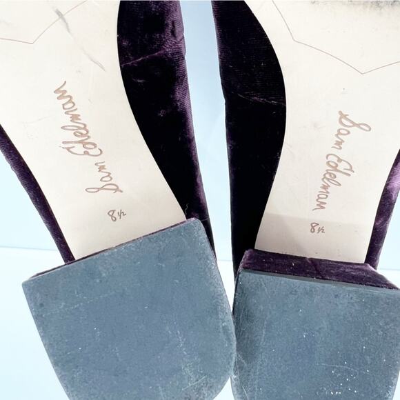 Sam Edelman Calista Velvet Heels 8.5 Purple - Picture 7 of 7